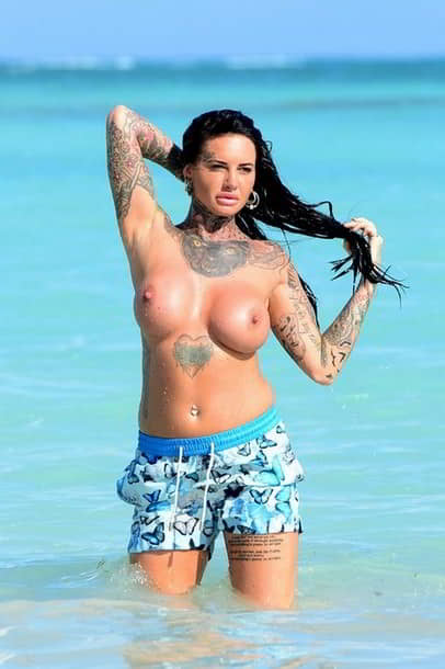 Jemma Lucy Topless At The Beach